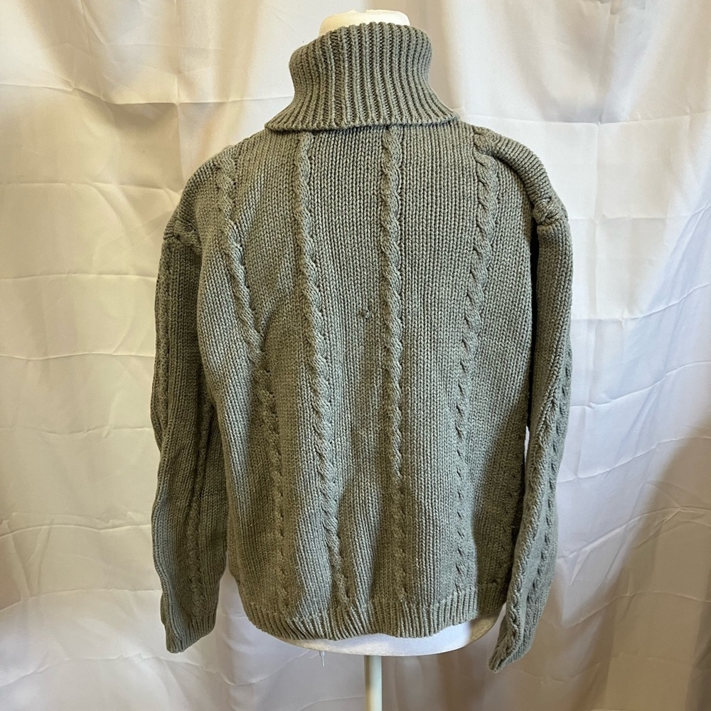 Scott Olive Green Turtleneck Sweater - Picture 3 of 8